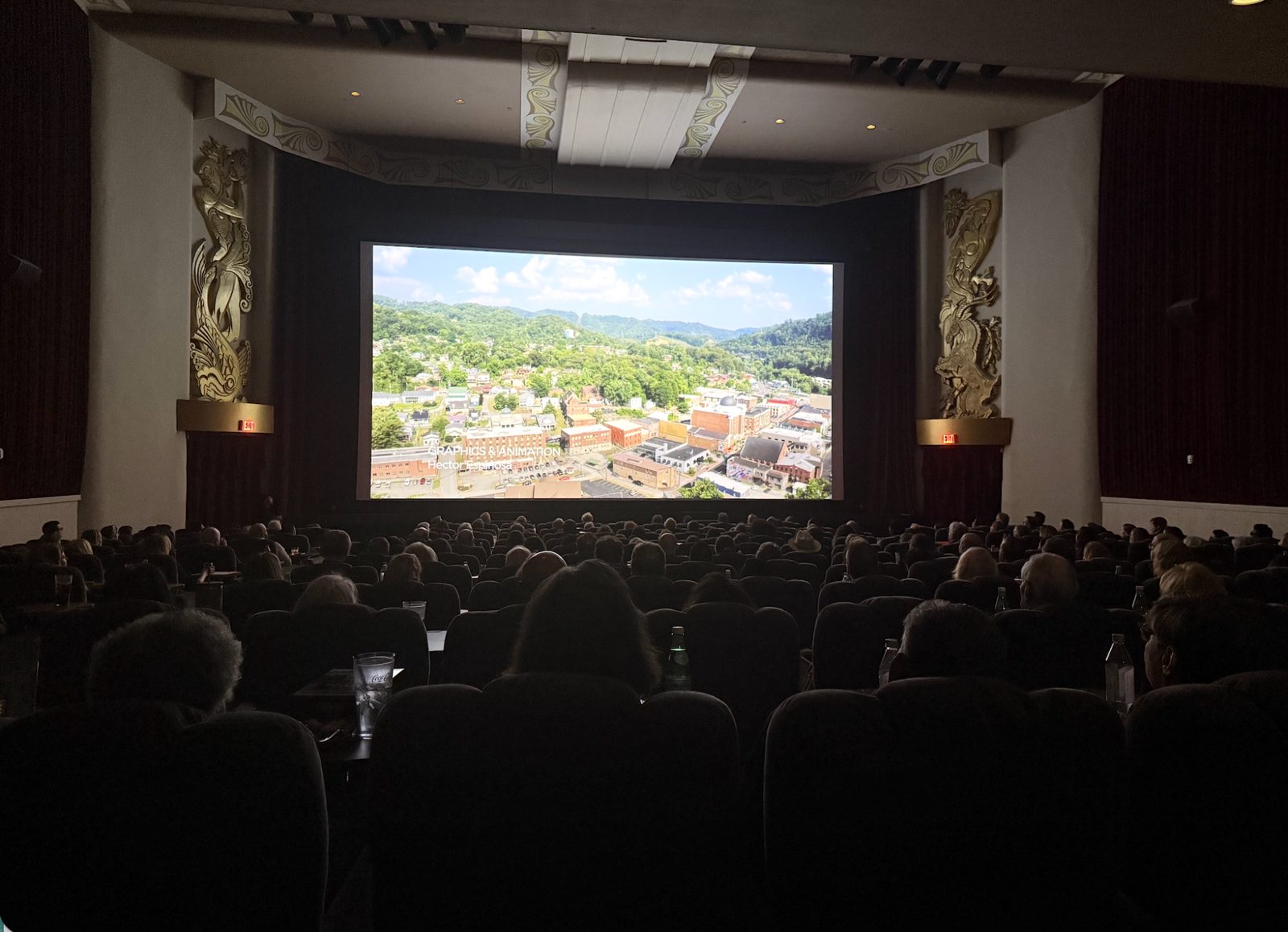 A packed theater at a MovieGoer community screening